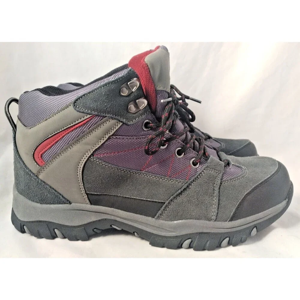 Deer Stags Gray Anchor Waterproof Suede Hiking Boots/Shoes-Men's 10.5 Medium-NEW